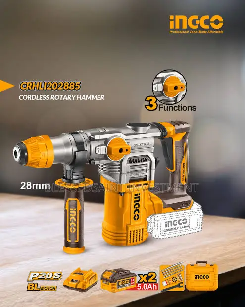 Ingco Cordless Hammer Drill 28mm Brushless