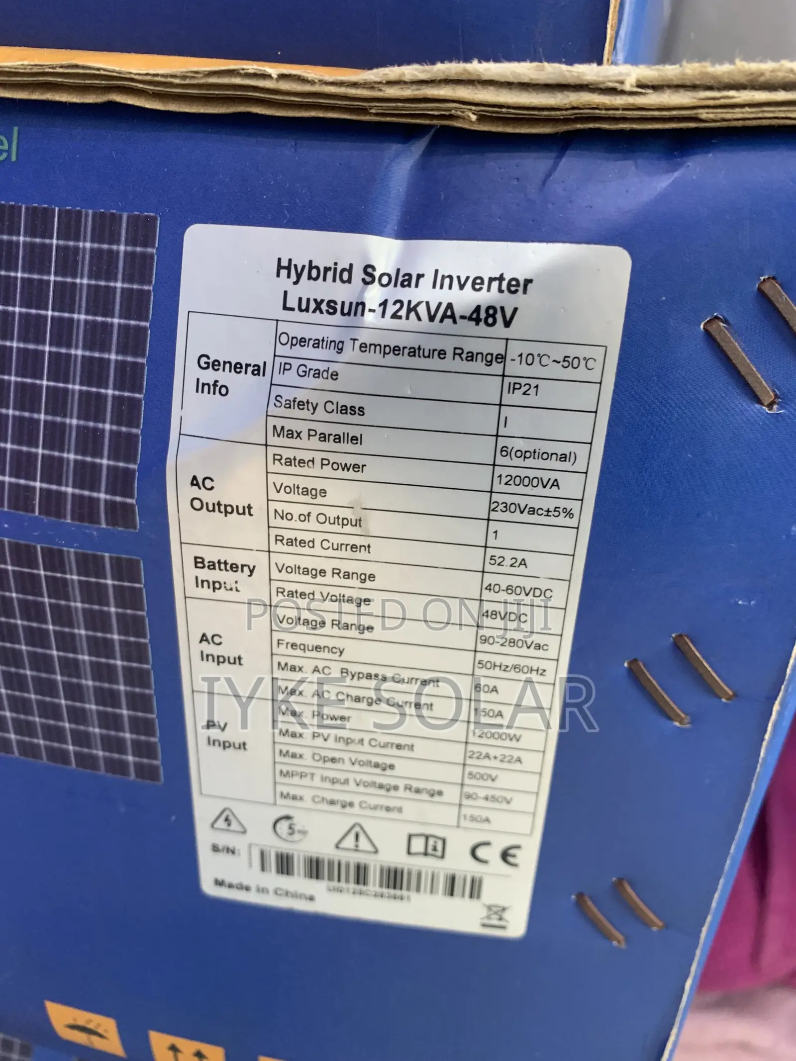 12kva 48v Luxsun Hybrid Inverter