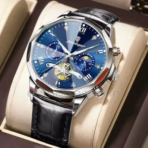 Poedagar Leather Chronograph Watch
