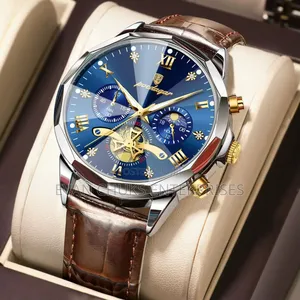 Poedagar Leather Chronograph Watch
