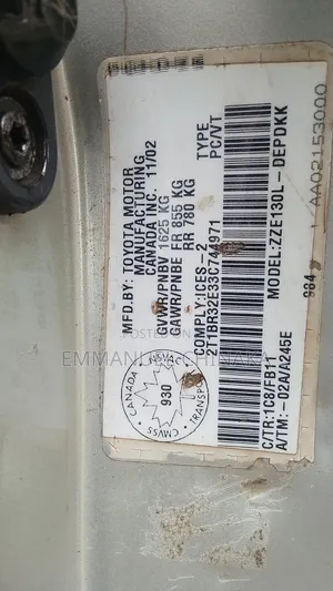 Toyota Corolla 2004 Silver