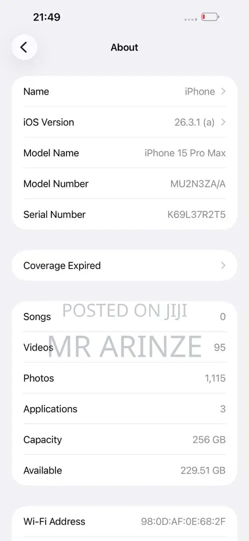Apple iPhone 15 Pro Max 256 GB Black