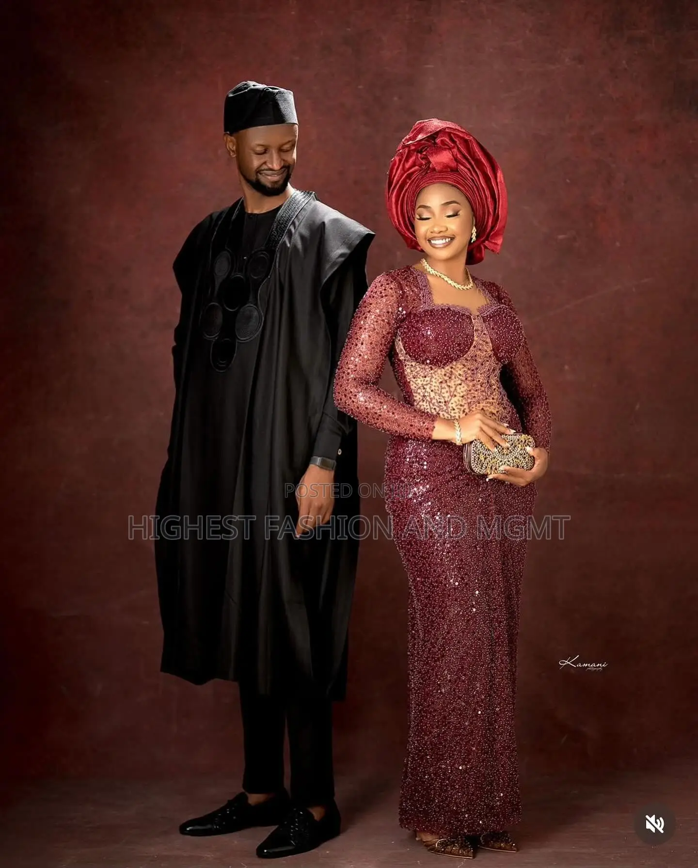 Crimson Traditional Couple Set