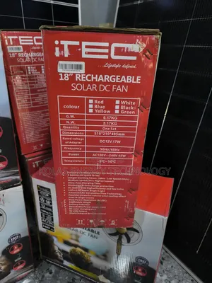 ITEC 18 Inches Solar Rechargeable Fan