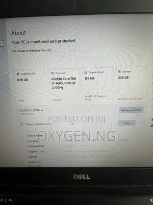 Laptop Dell 8GB Intel Core i7 SSD 256GB