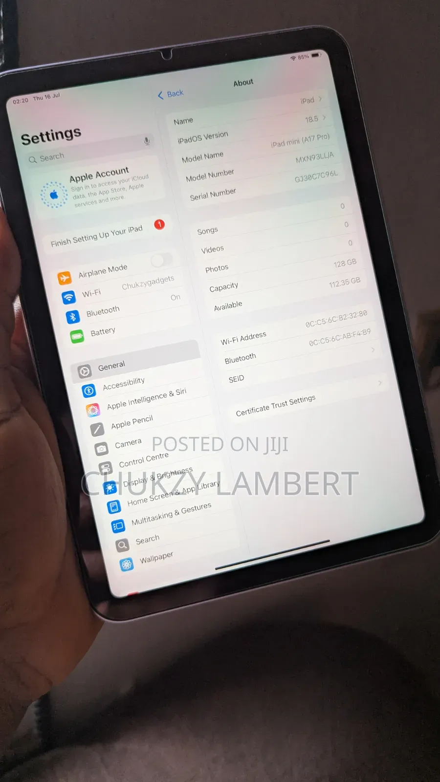 Apple iPad mini 7 128 GB Gray