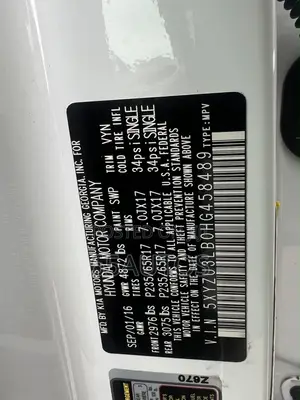 Hyundai Santa Fe 2017 White