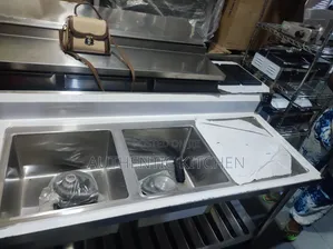 Double Chamber Commercial Kitchen Sink With Side