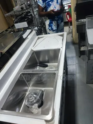 Double Chamber Commercial Kitchen Sink With Side