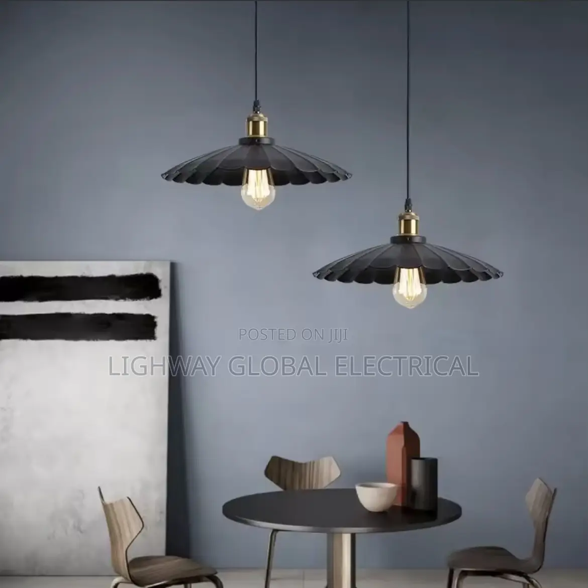 Vintage Retro Wrought Iron Pendant Light