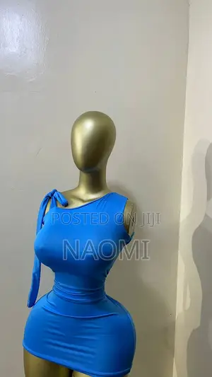 Women’s Blue One-Shoulder Bodycon Mini Dress