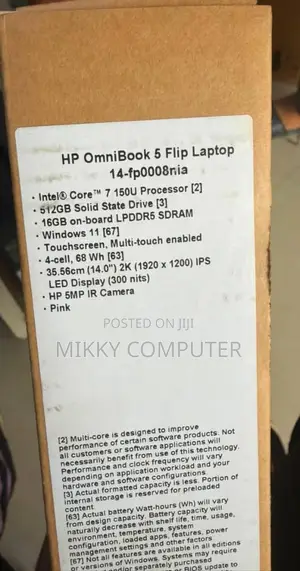 New Laptop HP OmniBook 5 Flip 16GB SSD 512GB