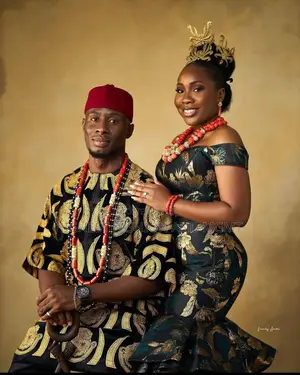 Black Theme Traditional Igbo Wedding Outfit