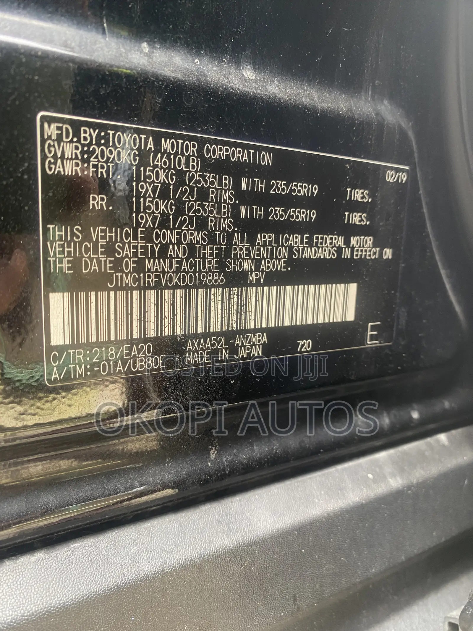 Toyota RAV4 2019 Black
