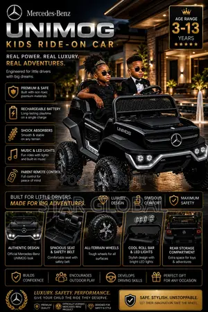 Premium Mercedes-Benz Unimog Ride-on Rechargeable Car for Kids