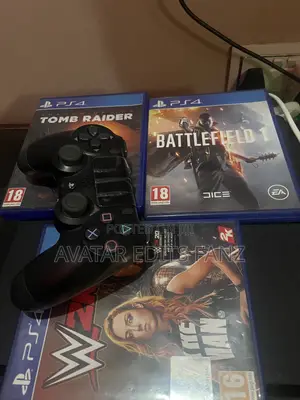 Ps4 Console With 3 Games and One Controller