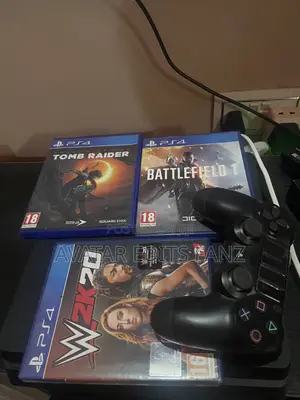 Ps4 Console With 3 Games and One Controller