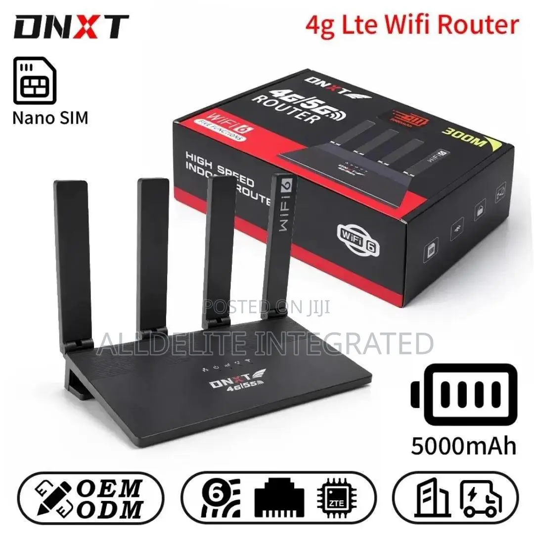 High Quality DNXT 4g/5g Wifi Router With Battery Backup