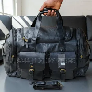 Premium Luxury Leather Travel Duffel Bag – Strong, Spacious Stylish