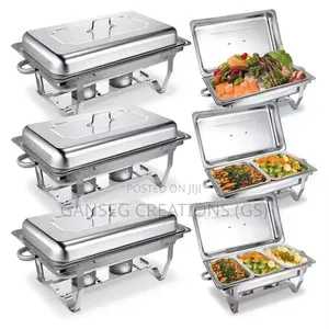 Heavy Duty Stainless Steel Chafing Dishes(Single Double Pan Options)