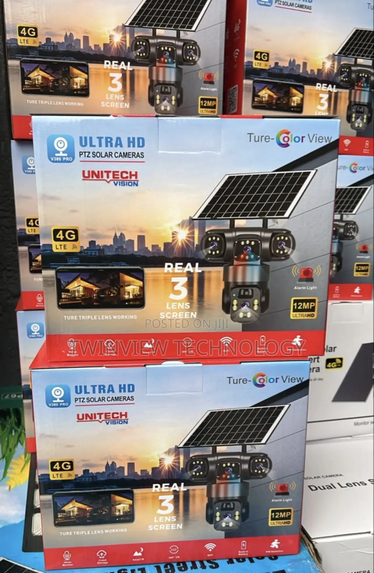 Three Lens 4g Solar Camera