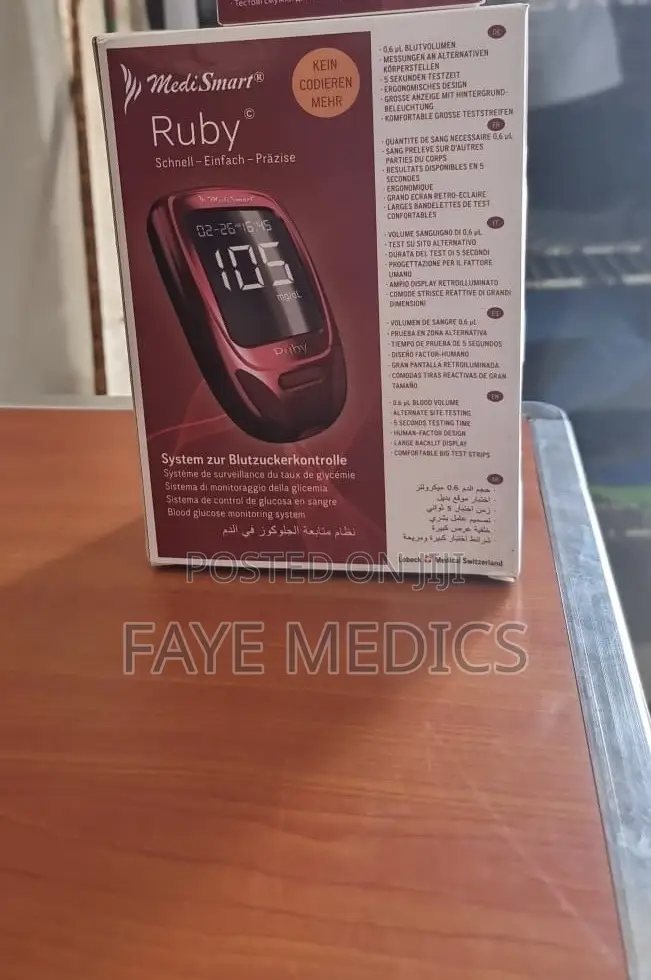 MediSmart Blood Glucose Meter (Ruby)