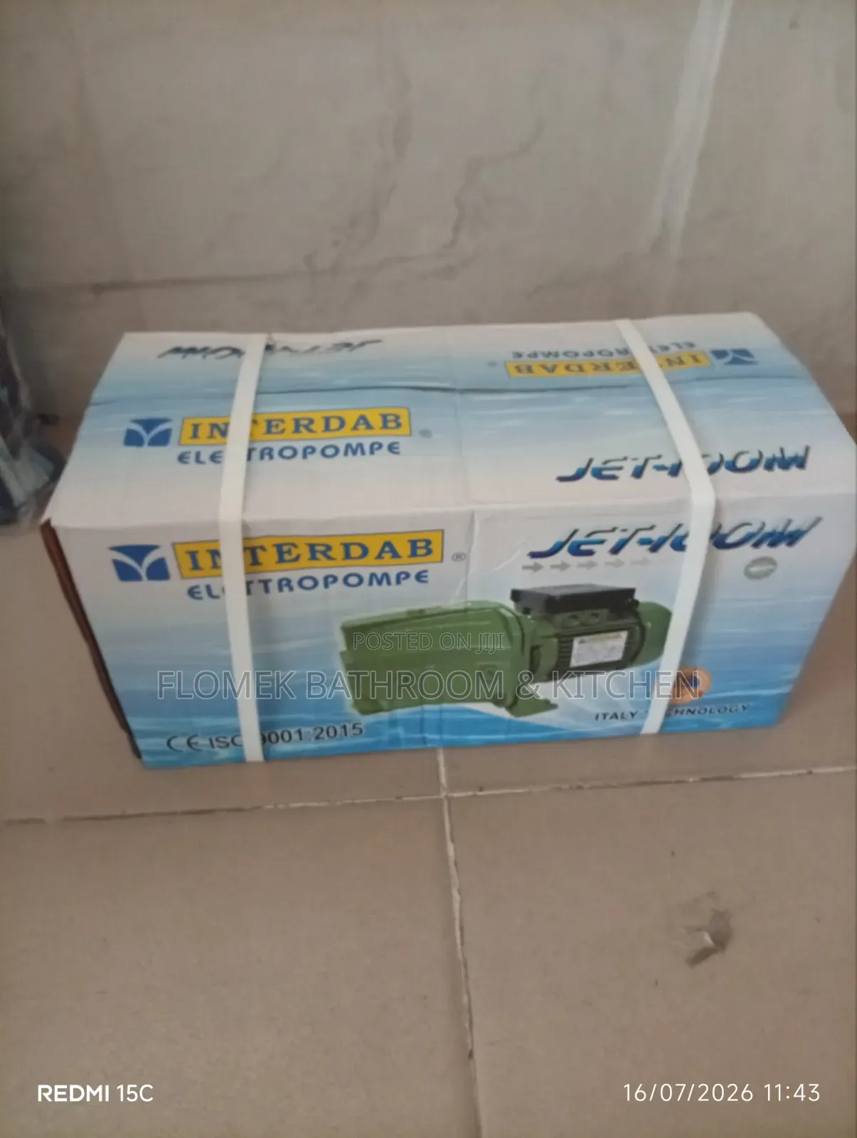 Interdab Jet 100 Self-Priming Water Pump | 1HP Booster Pump