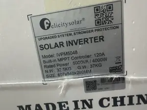 Felicity 5kva 48v Ivpm Hybrid Inverter