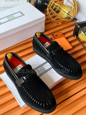 Black Oggi Braided Buckle Loafers