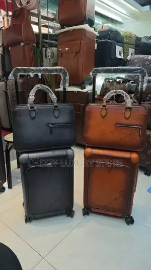 Berluti Quality Luxury Genuine Leather Travel Luggage