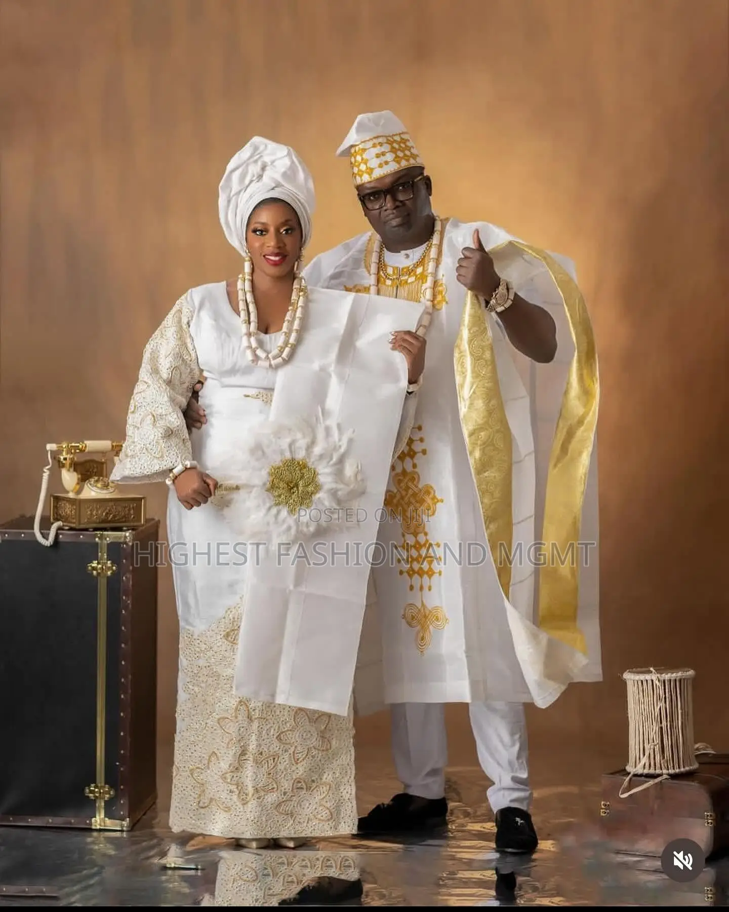 White Iro and Buba With White Agbada