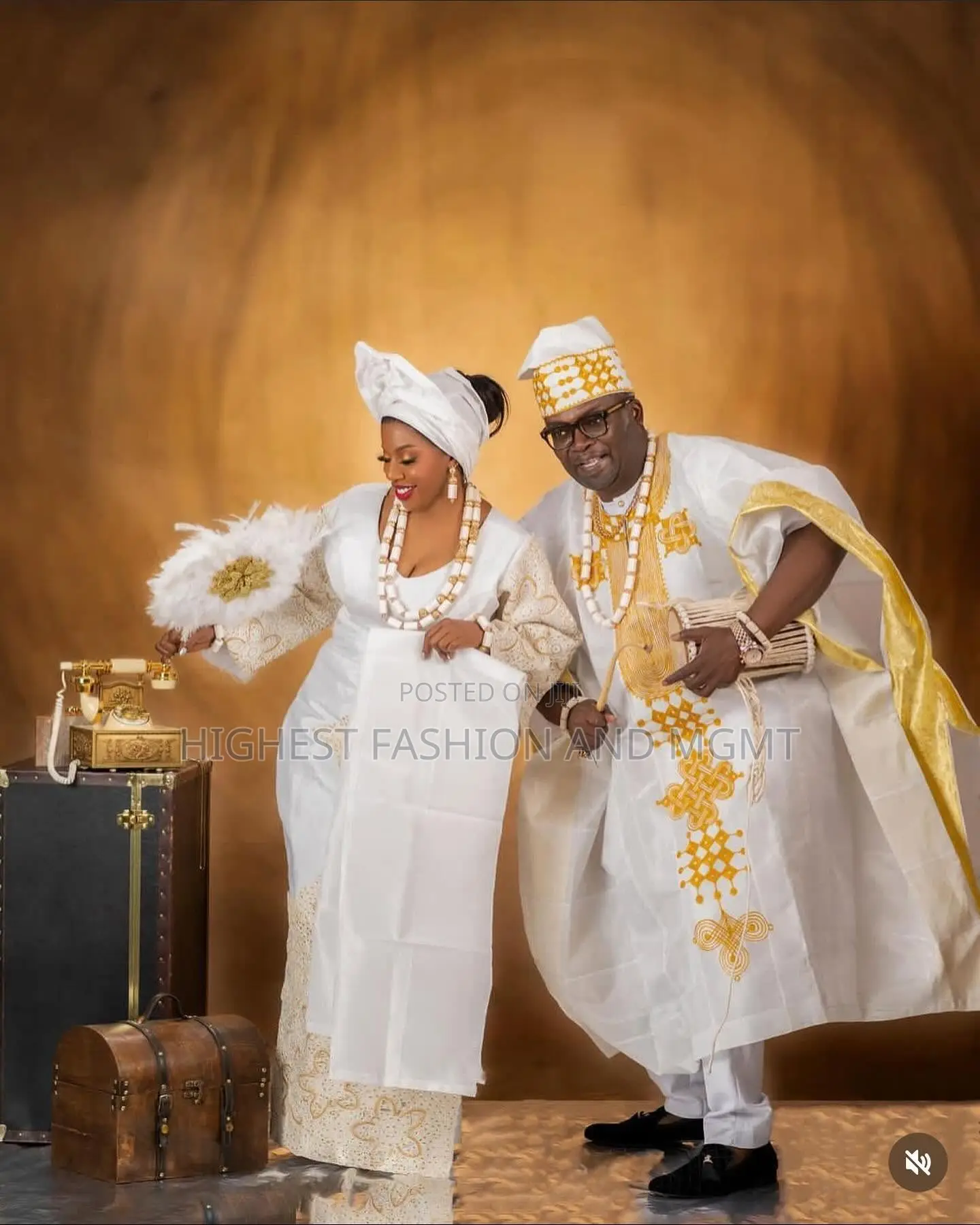 White Iro and Buba With White Agbada