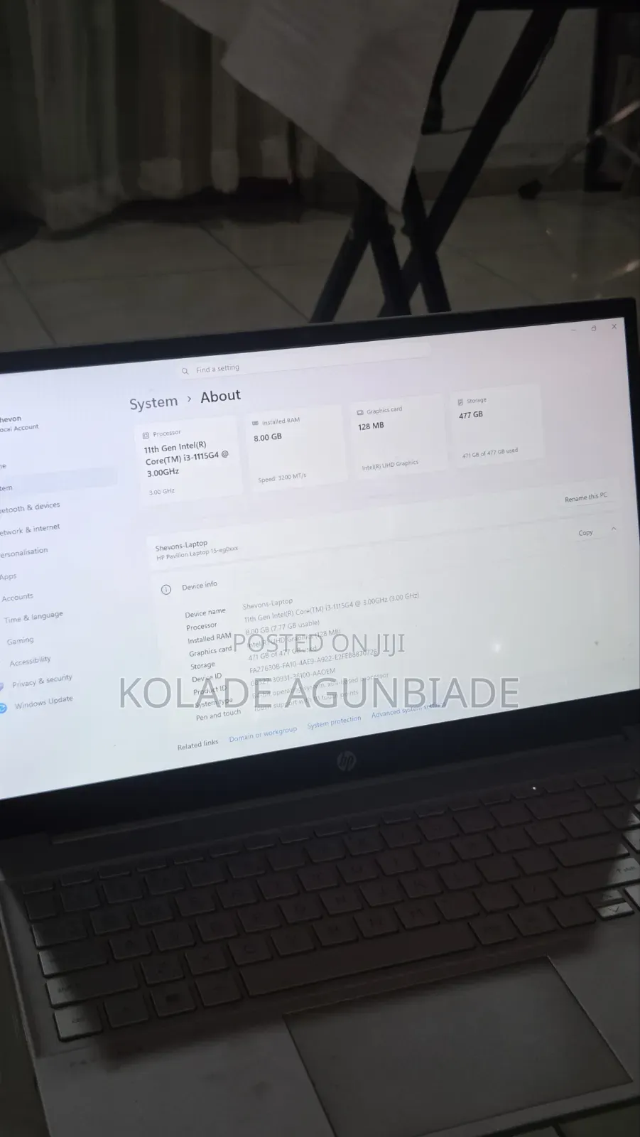 Laptop HP Pavilion 15 8GB Intel Core i3 SSD 512GB
