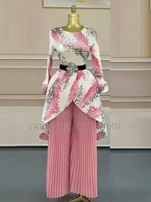 Becky Miyaki Gown and Sunray Palazzo Trouser