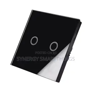 Tuya Zigbee Touch Smart 2 Gang Switch Black Color