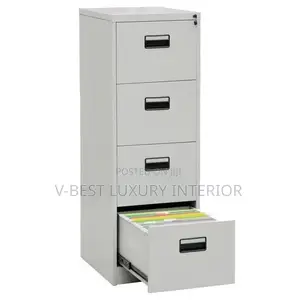 4-Drawer Metal Filing Cabinet – Secure Document Storage