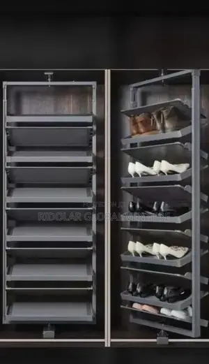 Built-in Revolving Shoe Rack Storage