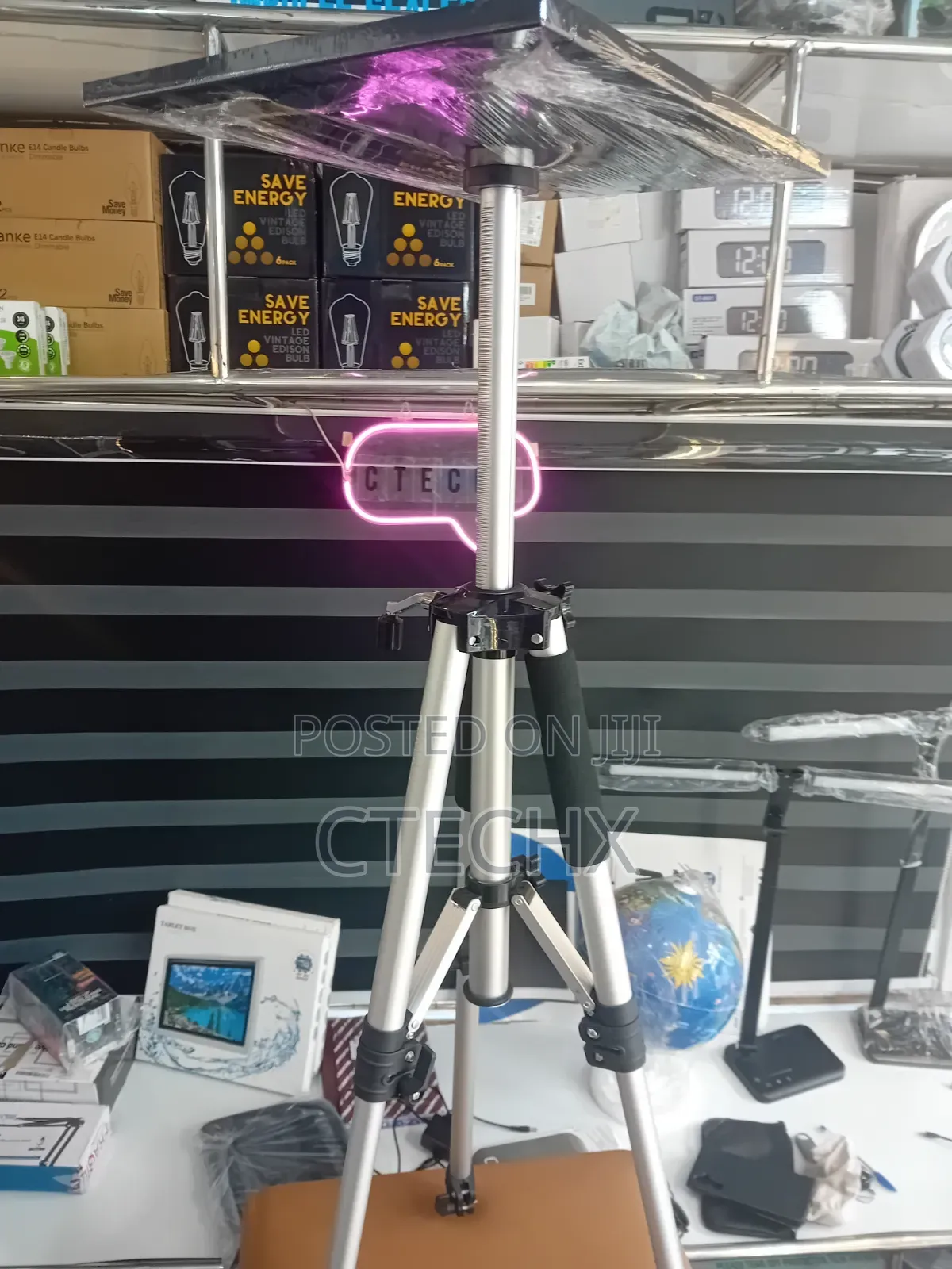 Adjustable Aluminium Tripod Stand Multi-Function Projector Laptop