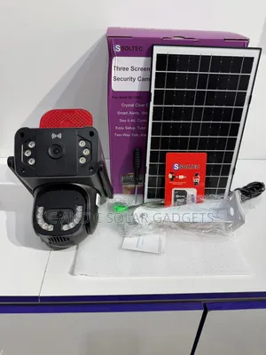Highly Powered Triple Lenses Solar CCTV Camera
