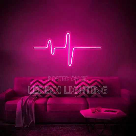 Pink Neon Light (Self Wall Design)
