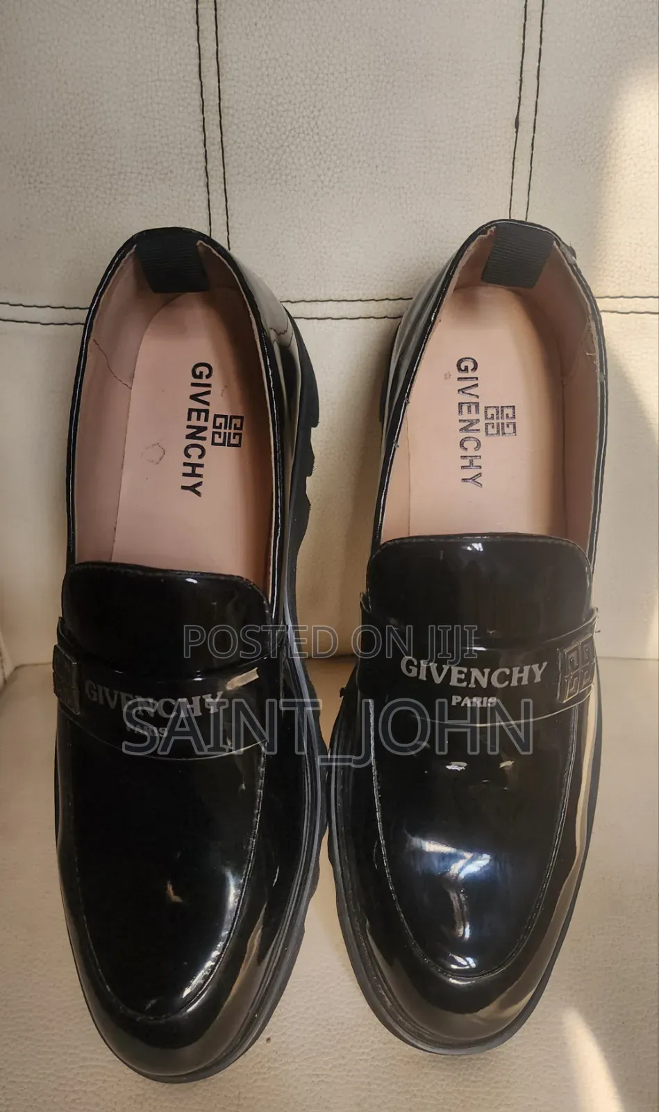 Givenchy Label Patent Leather Loafers