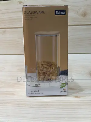 Echou Branded Glass Storage Jar