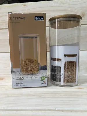 Echou Branded Glass Storage Jar