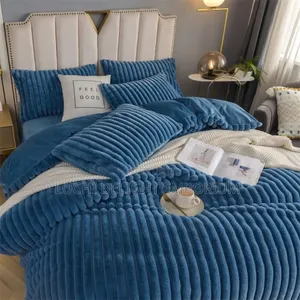  Premium Blue Rabbit Fur Duvet Set -6/7,7/7