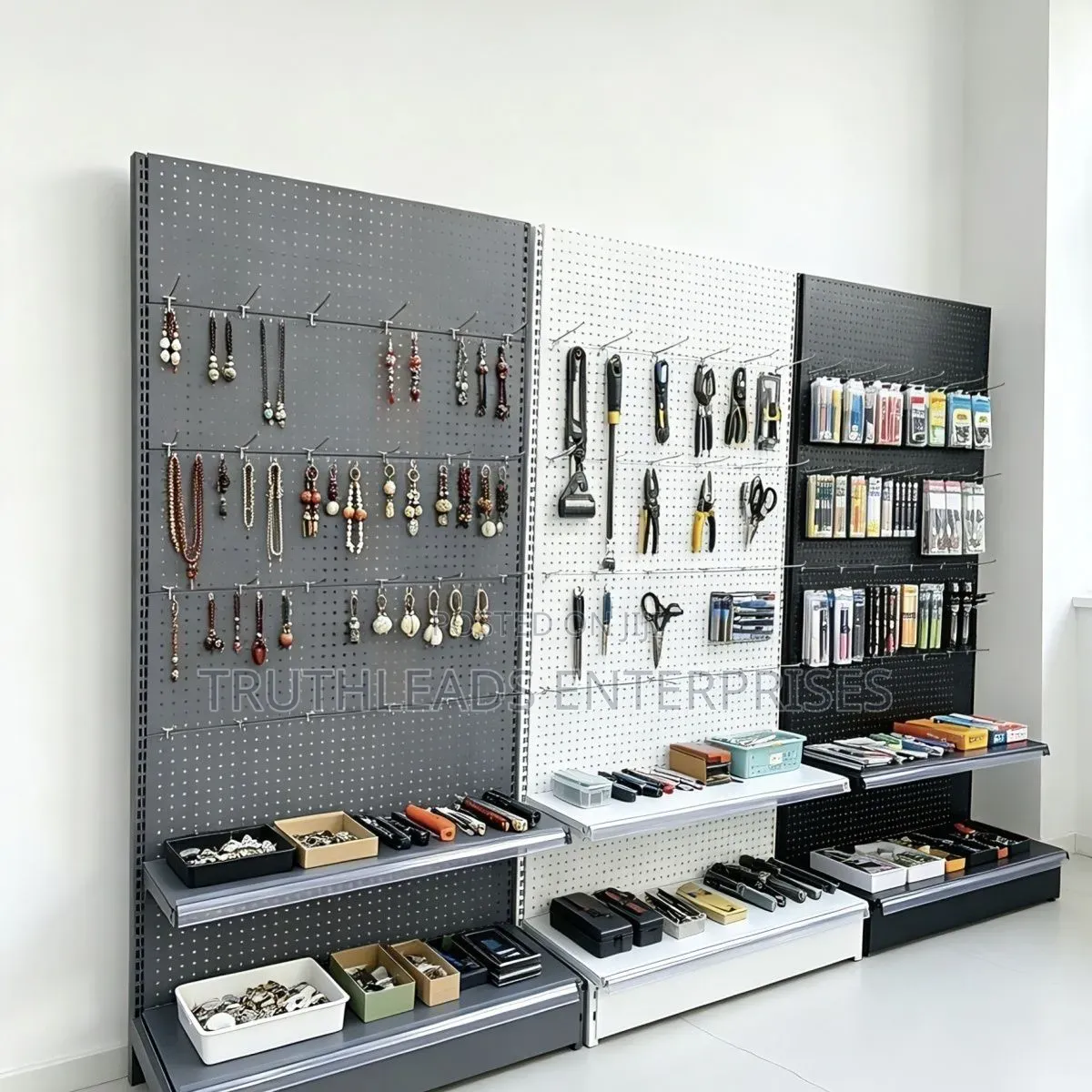 Single Side Shelve With 24 Peg Hooks and 2 Layers
