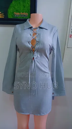 Gray Long Sleeve Dress