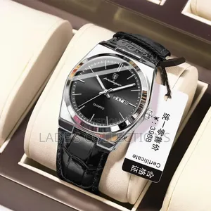 High Quality Poedager Leather Strapped Wristwatch