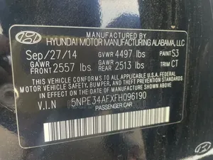 Hyundai Sonata 2015 Black