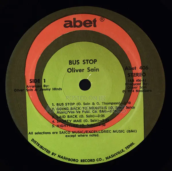 Oliver Sain – Bus Stop