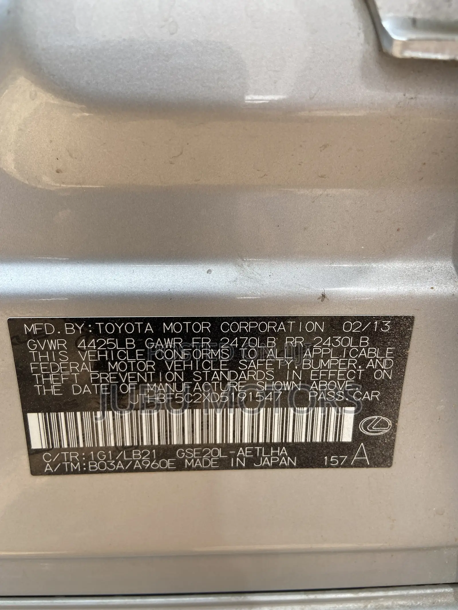 Lexus IS 250 2013 Silver